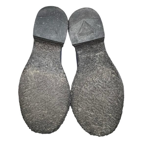 John Fluevog Women’s Slacker Nap Blue Leather Ankle Boot Size US 6.5 - Picture 9 of 11